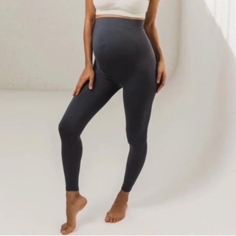 BLANQI Everyday Maternity Belly Support Grey Leggings‎ Size Medium